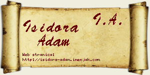 Isidora Adam vizit kartica